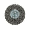 Forney Command PRO Wire Wheel, Crimped, 3 in x .014 in x 1/4 in Shank, Bulk 72254